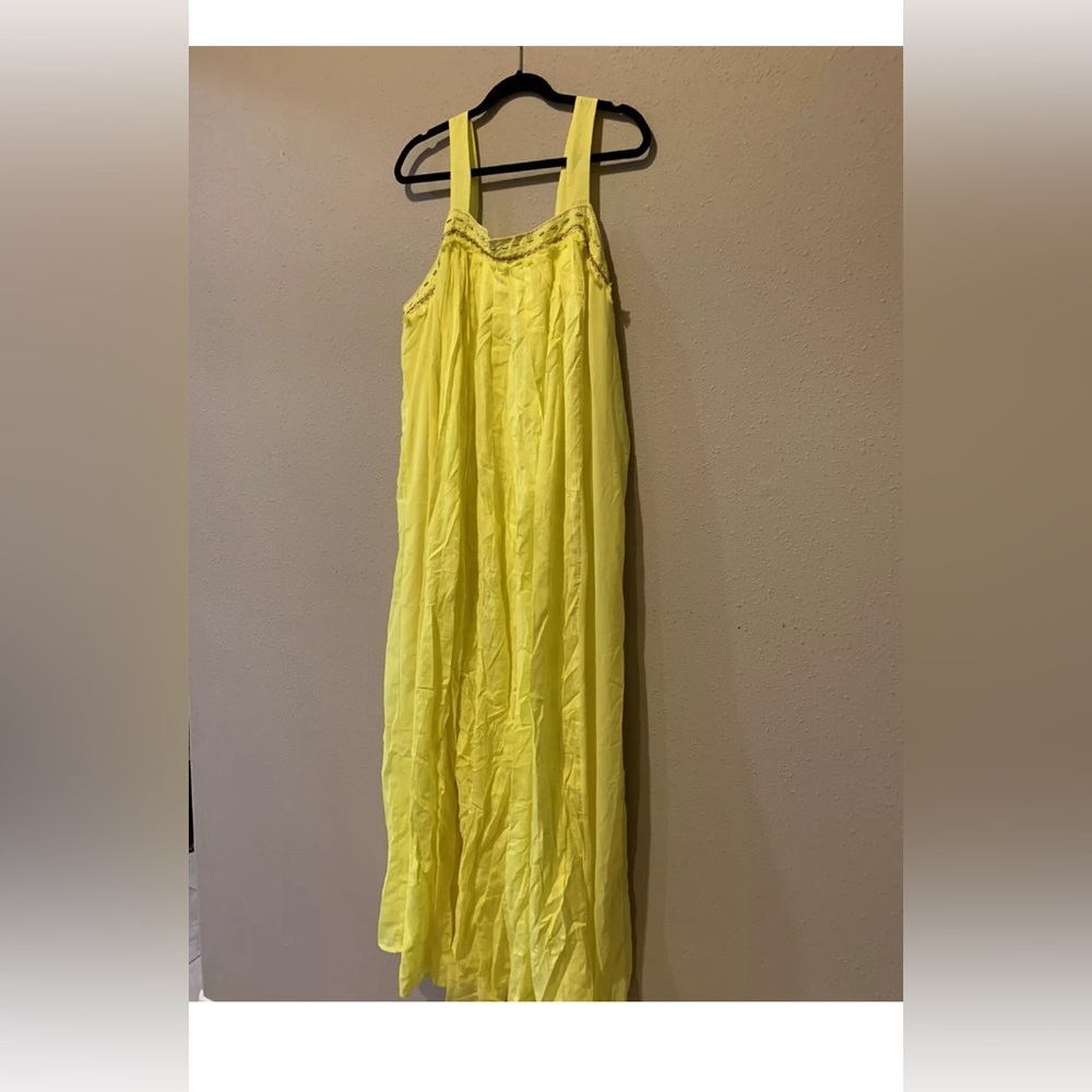 NWT LANE BRYANT SUNSHINE YELLOW ANGELIC MAXI DRESS SZ 22